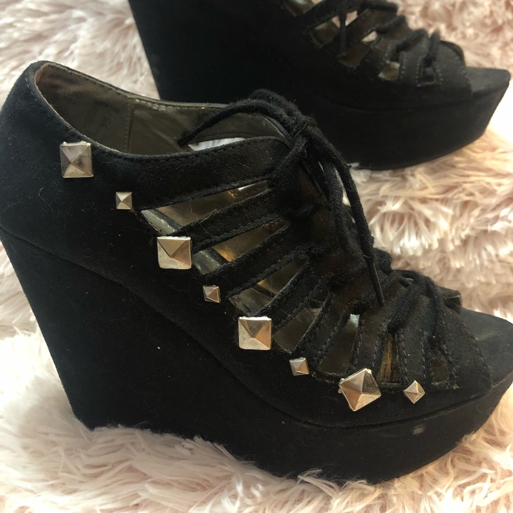 Trash- Personalized Studded Wedge Heels